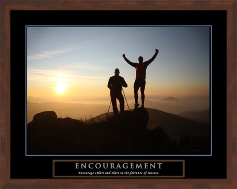 Framed Encouragement - Climbers Print