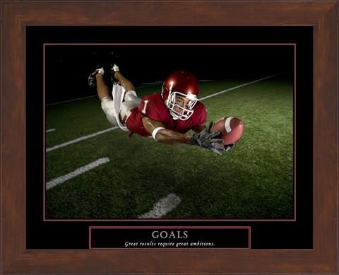 Framed Goals - Football Action Print