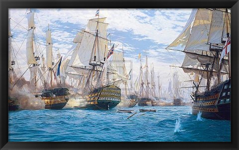 Framed Battle of Trafalgar (Le) Print