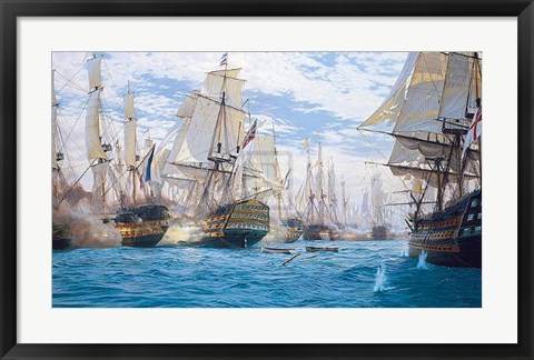 Framed Battle of Trafalgar (Le) Print