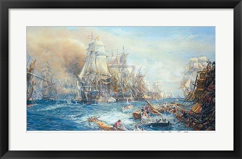 Framed Battle of Trafalgar At 2:30 Pm Print