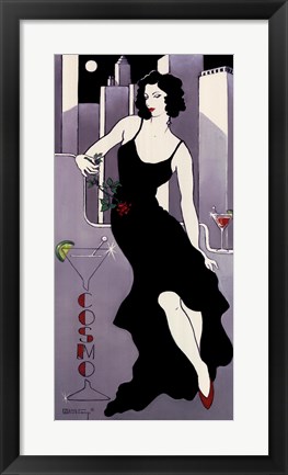 Framed La Dame En Noire Print