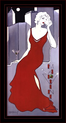 Framed La Dame En Rouge Print