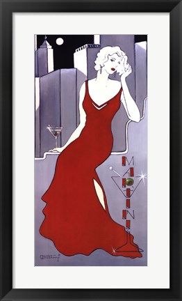 Framed La Dame En Rouge Print