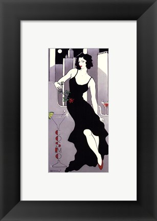 Framed La Dame En Noire Print