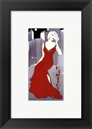 Framed La Dame En Rouge Print