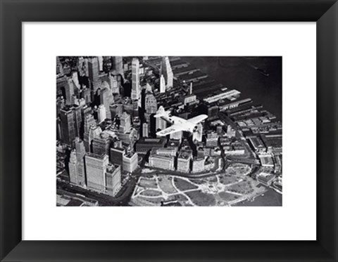 Framed Speed Plane Over Nyc Print