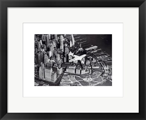 Framed Speed Plane Over Nyc Print