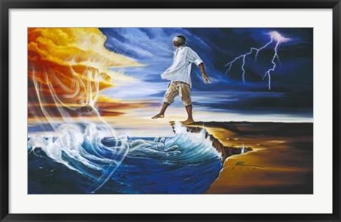 Framed Step Out On Faith (Male) Print