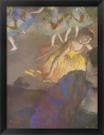 Framed Ballerina And Lady With Fan Print