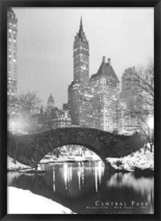 Framed Central Park, 1961 Print