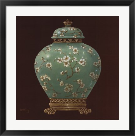 Framed Jade Ginger Jar Print