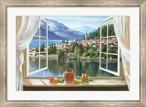 Framed Lago Di Fiori Print