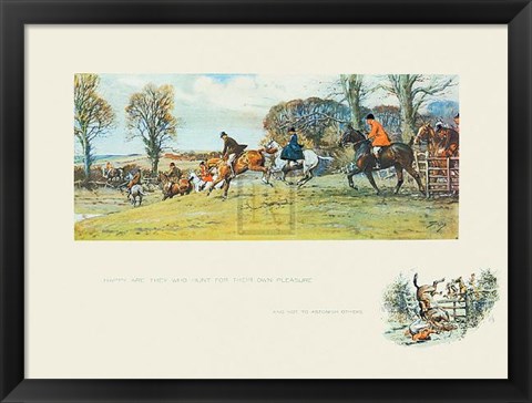 Framed Happy Are They Who Hunt Print