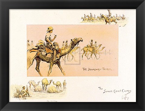 Framed Somali Camel Corps Print