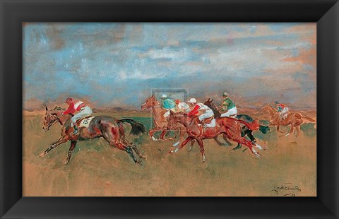 Framed Start Newmarket Print