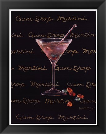 Framed Gum Drop Martini Print