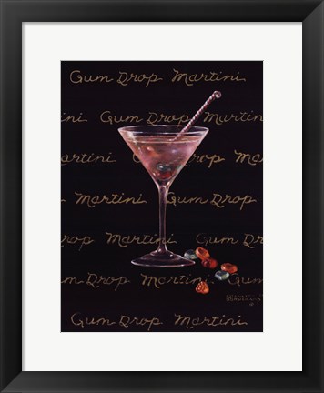 Framed Gum Drop Martini Print