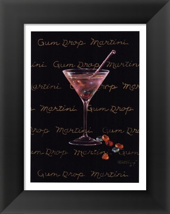 Framed Gum Drop Martini Print