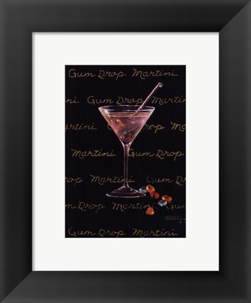 Framed Gum Drop Martini Print