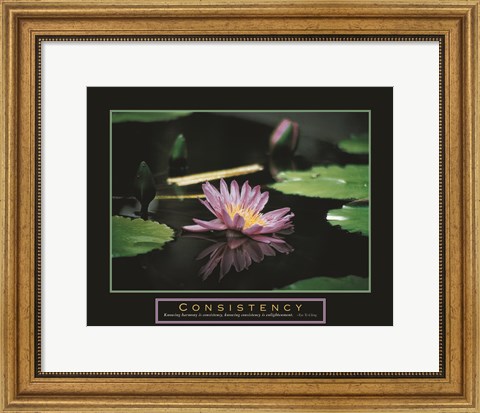 Framed Consistency - Pond Flower Print