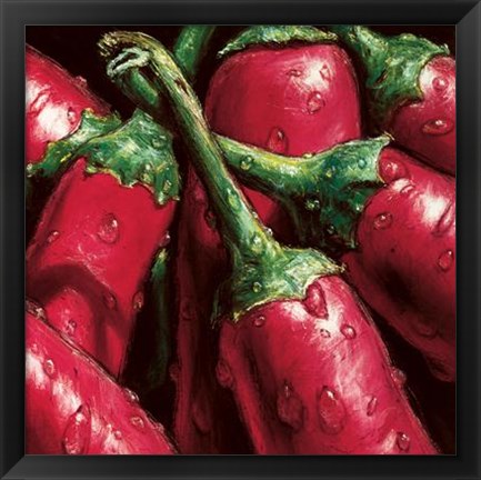 Framed Hot Peppers Print