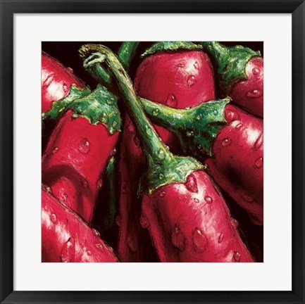 Framed Hot Peppers Print