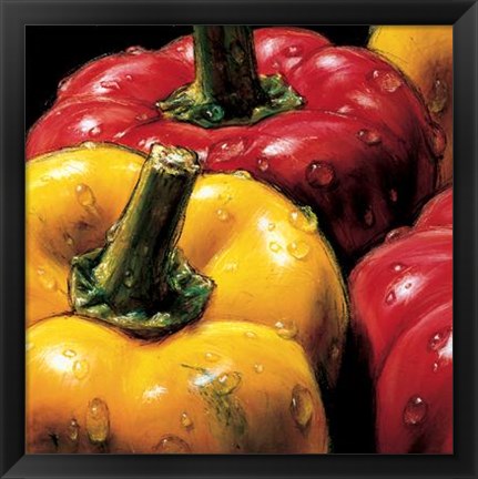 Framed Peppers Print