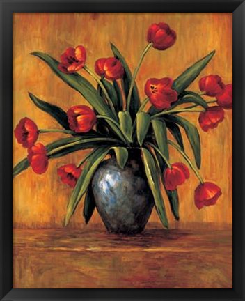 Framed Red Tulips Print