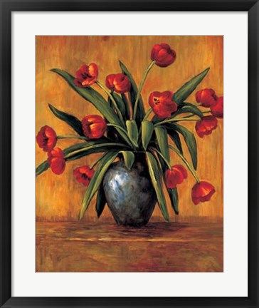 Framed Red Tulips Print