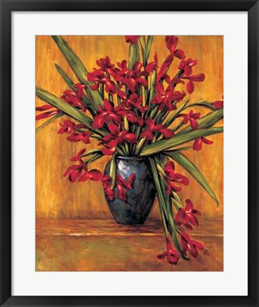 Framed Red Irises Print