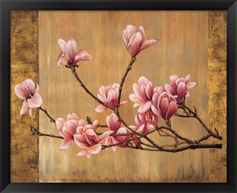 Framed Pink Magnolias Print