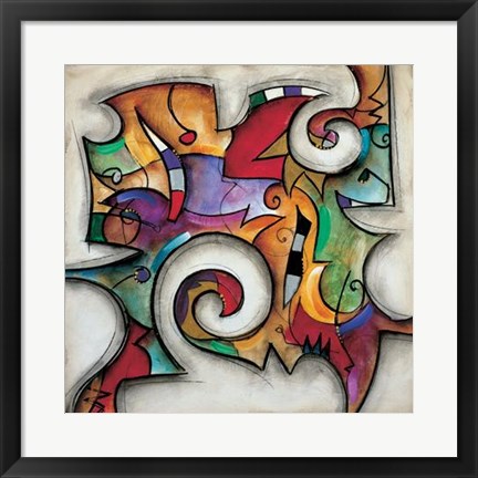 Framed Swirl I Print