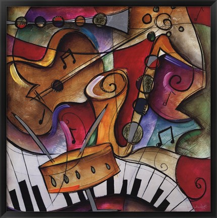 Framed Jazz It Up II Print