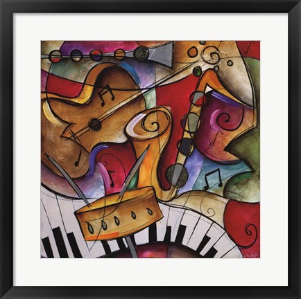 Framed Jazz It Up II Print