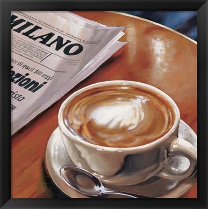 Framed Cappuccino Al Bar Print