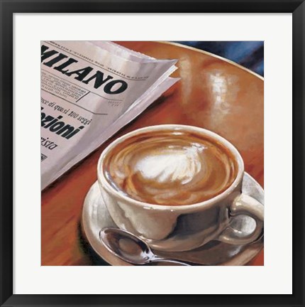 Framed Cappuccino Al Bar Print