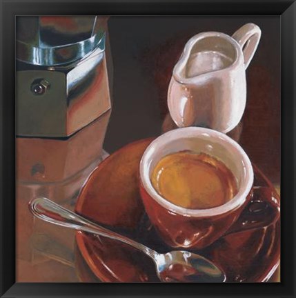 Framed Caffe Del Mattino Print