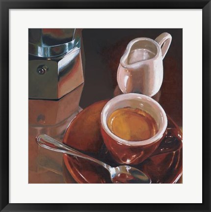 Framed Caffe Del Mattino Print