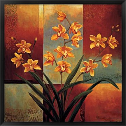 Framed Orange Orchid Print