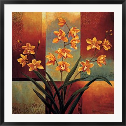 Framed Orange Orchid Print