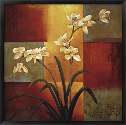 Framed White Orchid Print