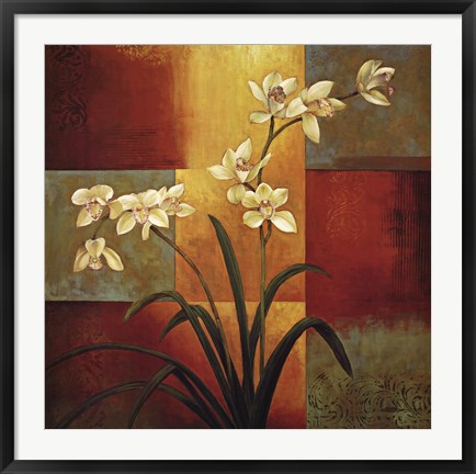 Framed White Orchid Print