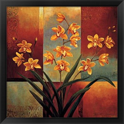 Framed Orange Orchid Print