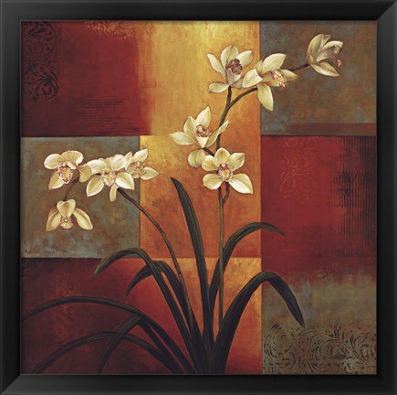 Framed White Orchid Print