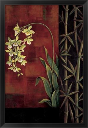 Framed Green Orchid Print