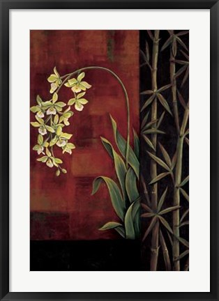 Framed Green Orchid Print