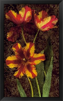 Framed Decorative Tulips I Print