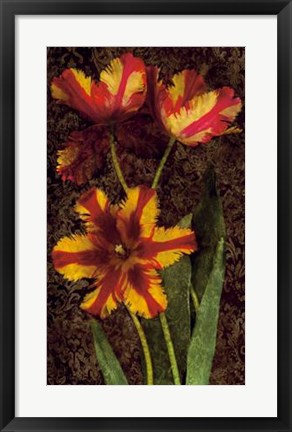 Framed Decorative Tulips I Print