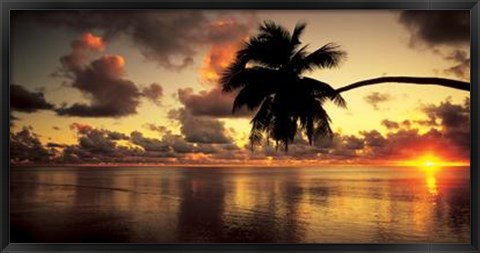 Framed Aitutaki Lagoon, Cook Islands Print